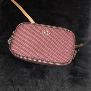 Brown and Magenta Coach Crossbody Bag